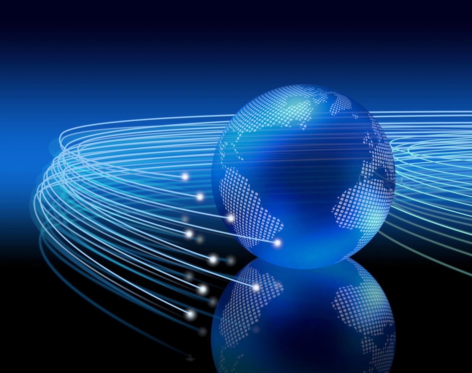 optical fibers around the globe